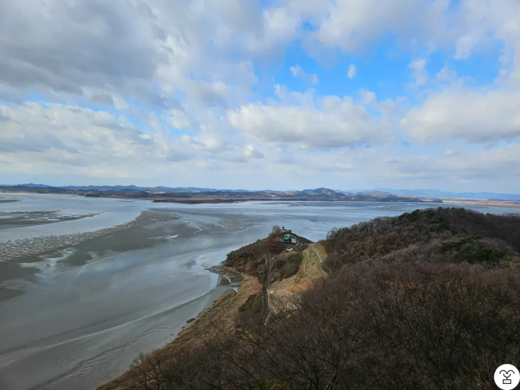 It’s North Korean territory across the river.