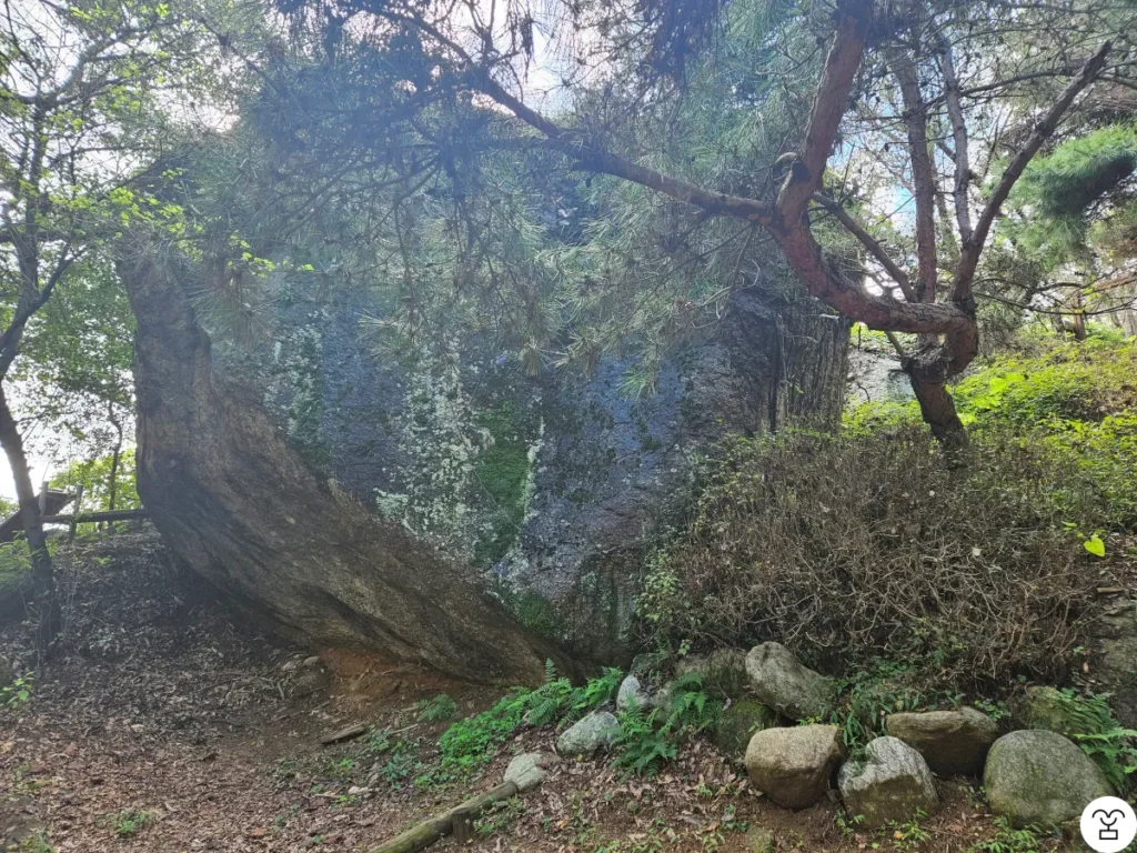 From this spot with the large rock, are there about twenty steps left to the summit?