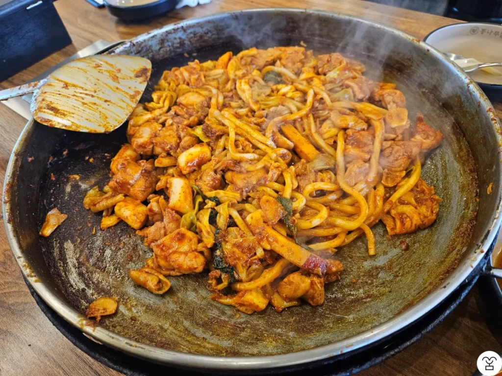2 servings of Dakgalbi, Udon Noodles