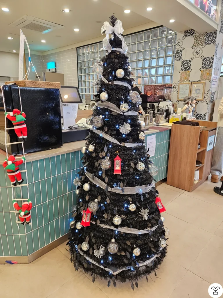 Christmas Tree at the Drink Pickup Area