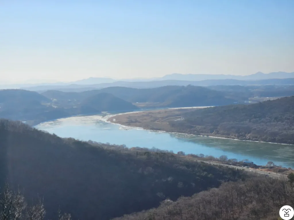 The Imjin River as seen from the observatory (close-up shot)